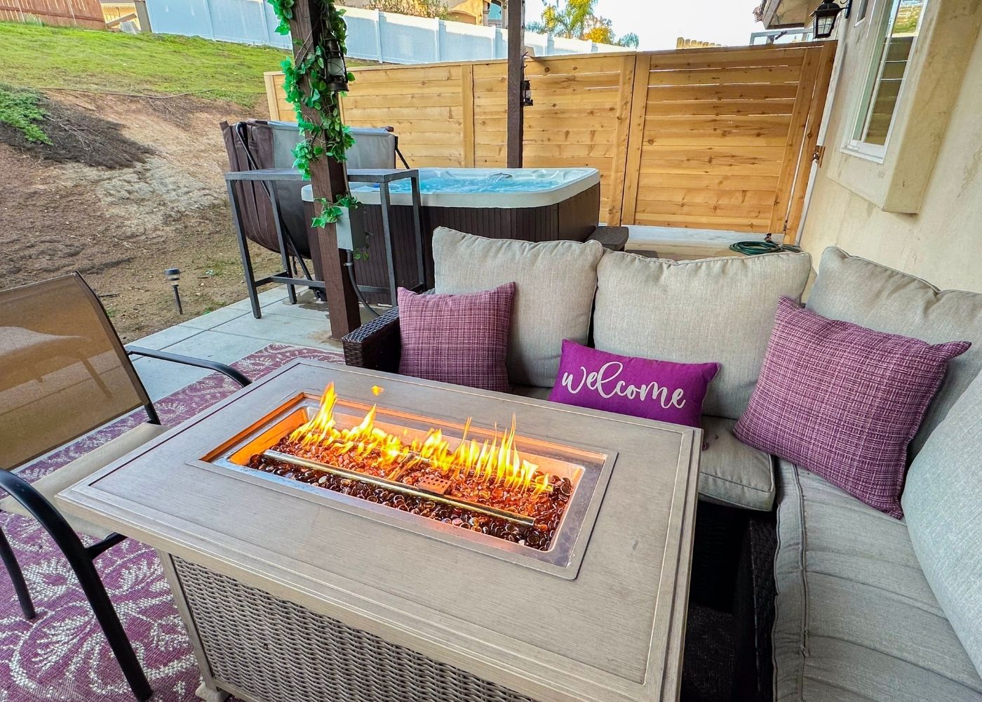 Interior at Amethyst Heights showing warm design details